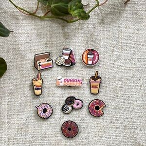 Dunkin Donuts Croc Shoe Charms Set of 11 New